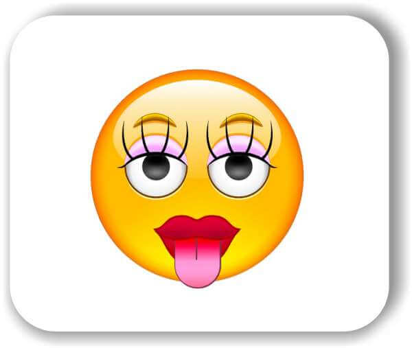 Strichgesicht - Emoticon - Mädchen mit Zunge raus