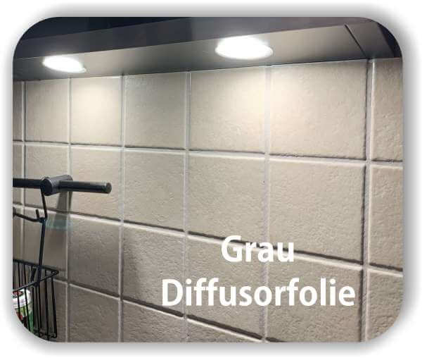Lichtstreufolie - Zuschnitt - LED Filterfolie - Warmlichtfilter Grau