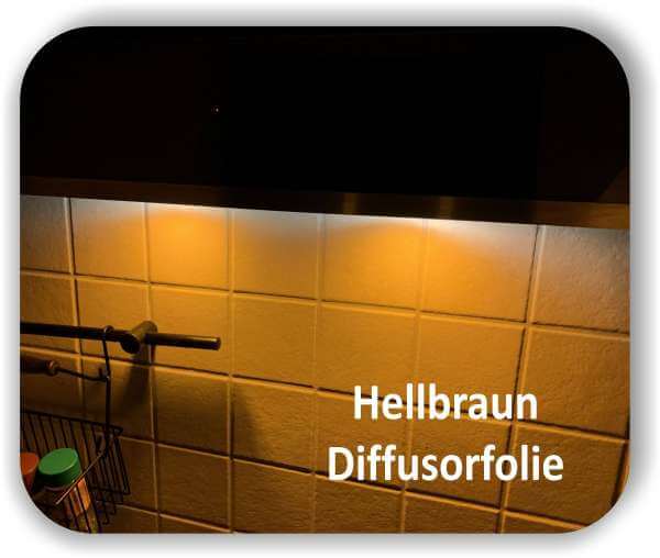 Zuschnitt LED Tönungsfolie Hellbraun - LED Farbfolie
