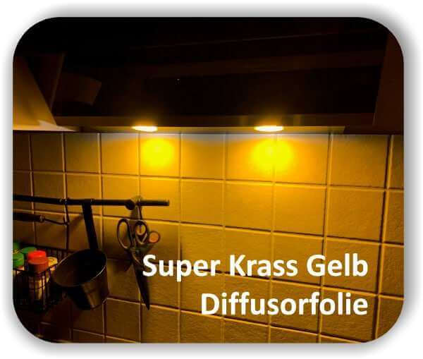 Diffusorfolie Super Krass Gelb - LED Streufolie - LED Tönungsfolie