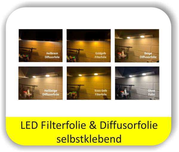 LED Filterfolien Potpourri Gelb - LED Farb Filter Folien