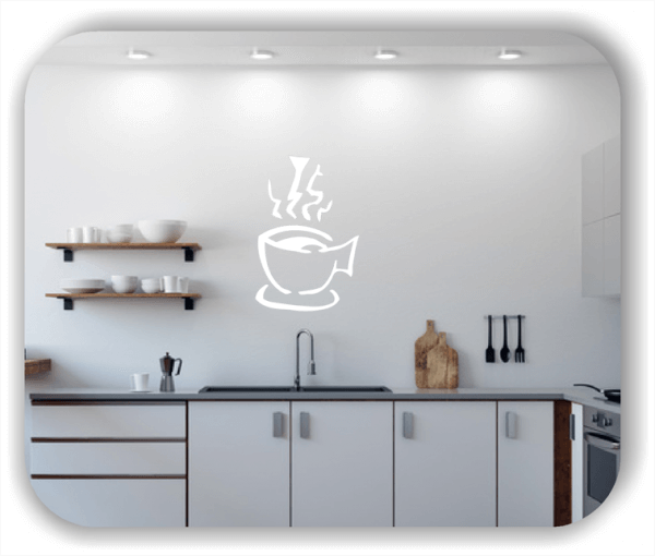 Wandtattoos Küche - Dampfende Kaffeetasse - Küche