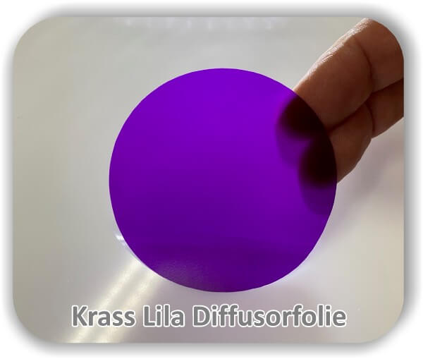 Lila Diffusorfolie Zuschnitt - LED Tönungsfolie - Licht Streufolie für LED