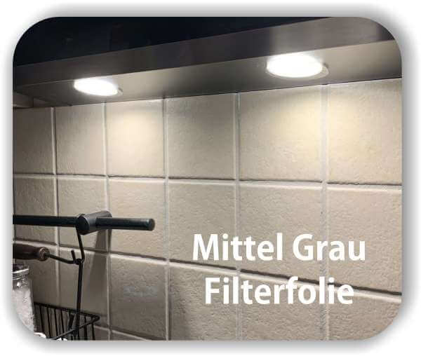 Zuschnitt - LED Farb Filterfolie - Warmlichtfilter Mittelgrau