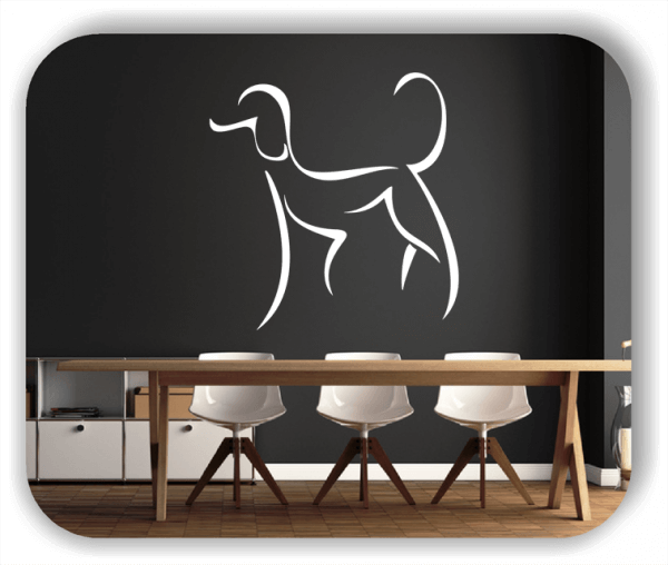 Wandtattoos Tiere - ab 50x51 cm - Pudel
