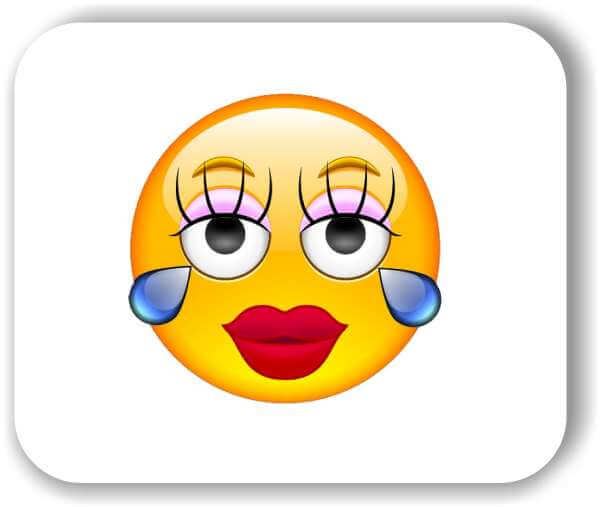 Strichgesicht - Emoticon - Weinendes Mädchen