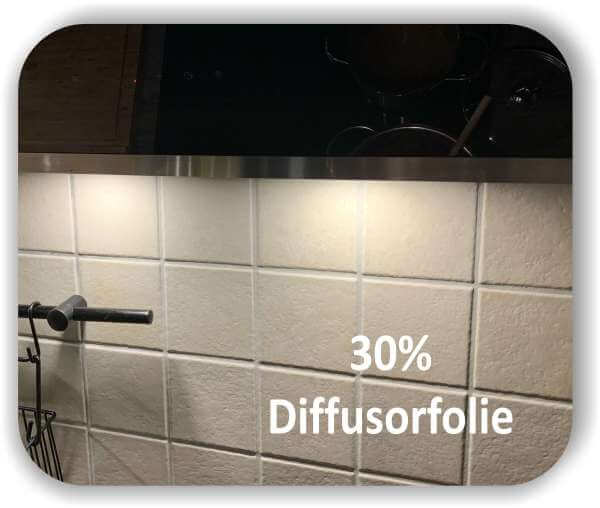 Diffusionsfolie Zuschnitt - LED Streufolie - 30% weniger Durchleuchtung