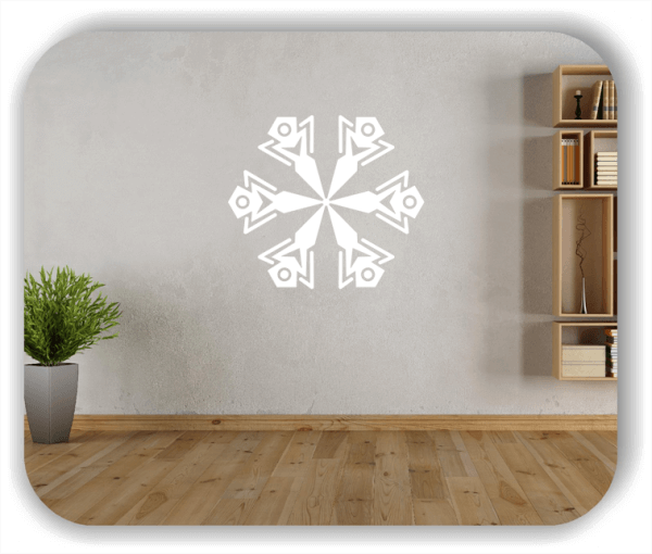 Snowflakes Wandtattoos - Schneeflocke - ab 50x47 cm - Motiv 2518