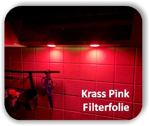 Filterfolie Pink Zuschnitt - LED Lichtfolie - LED Tönungsfolie