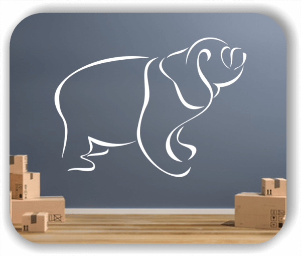 Wandtattoos Tiere - ab 50x36 cm - Mops