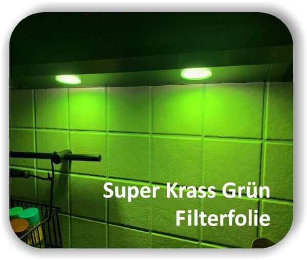 Farbfilterfolie Super Krass Grün- LED Farb Filter Folie - Tönungsfolie