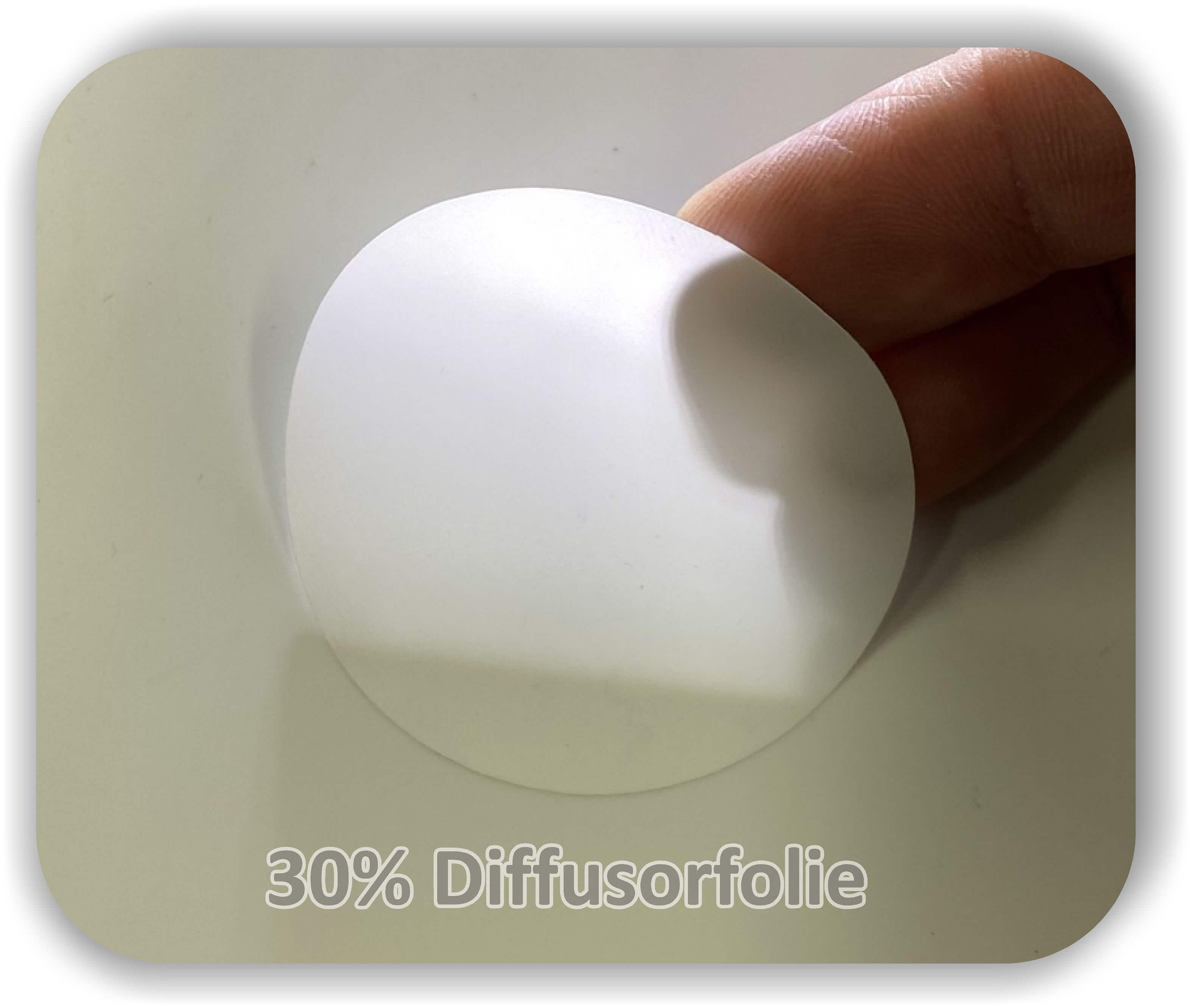 Streufolie / Diffusorfolie - 30% Lichtdurchlass - Rollenbreite 123 cm