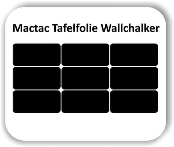 Tafelfolie / Kreidefolie - Rechteckig Wallchalker  9 Stück 25 x 9,5 cm