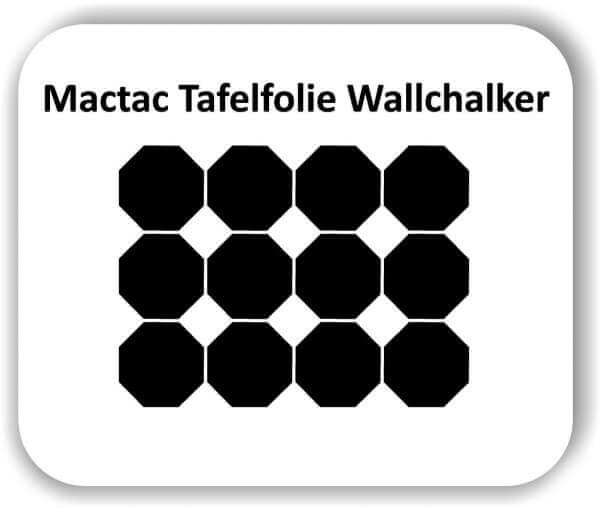 Tafelfolie / Kreidefolie - Sechseckig Wallchalker - 12 Stück 10 x 10 cm