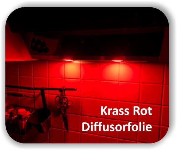 Diffusorfolie Super Krass Rot - LED Tönungsfolie - Streufolie für LED