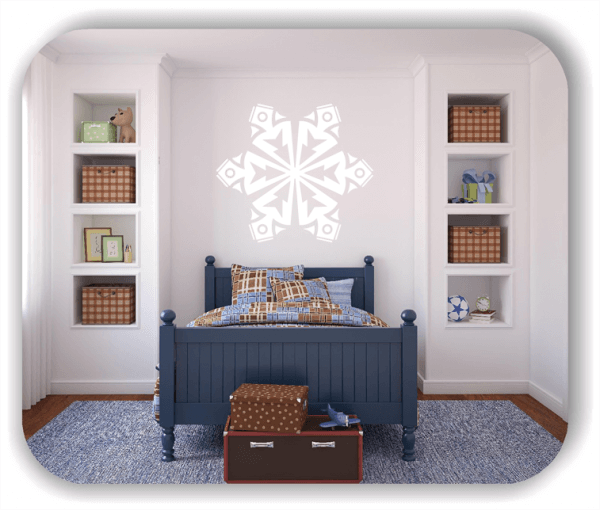 Snowflakes Wandtattoos - Schneeflocke - ab 50x43 cm - Motiv 2547