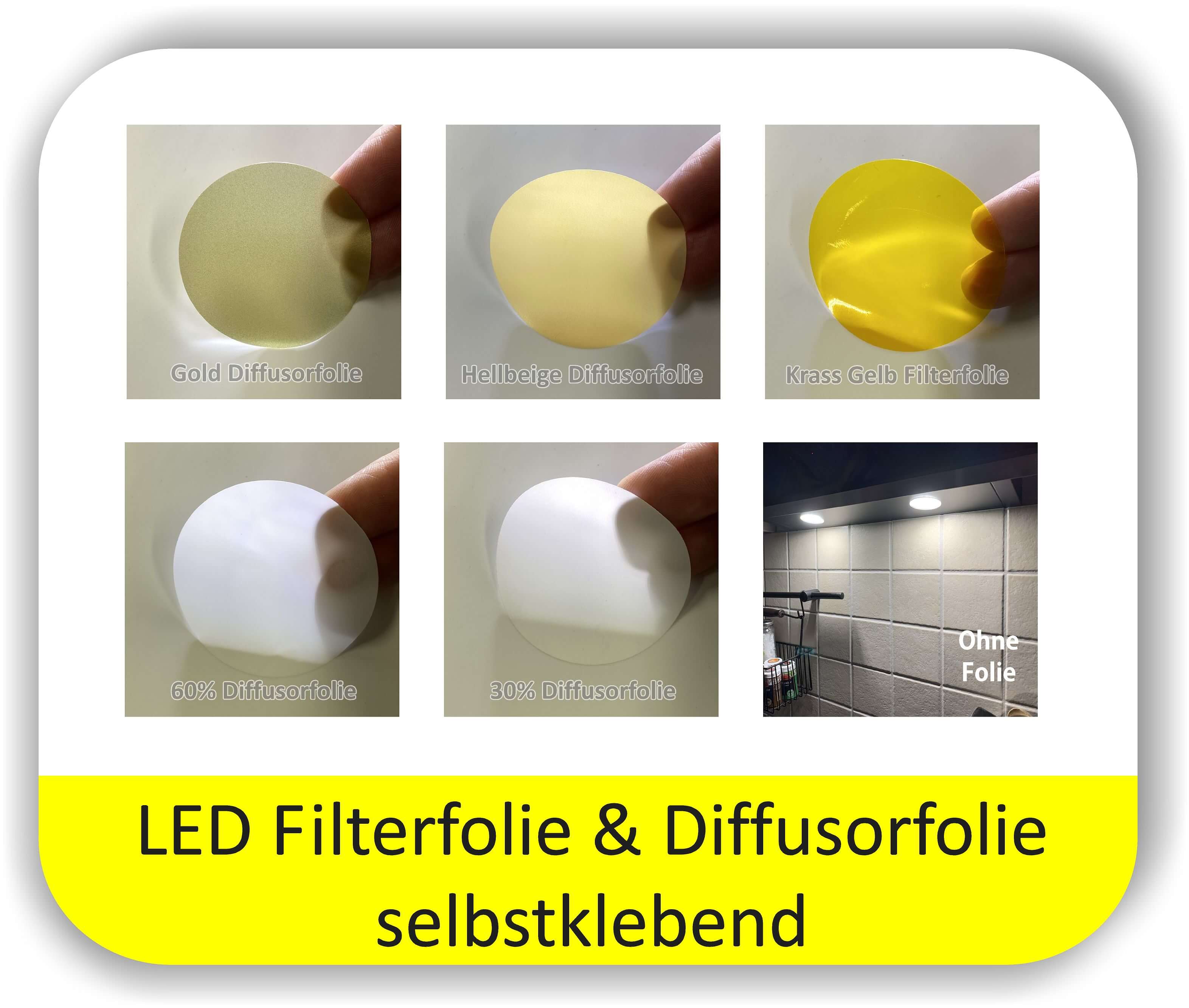 LED Lichtstreufolie Potpourri Mix Farben - LED Warmlichtfilter