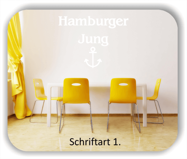 Wandtattoos Spruch - Hamburger Jung